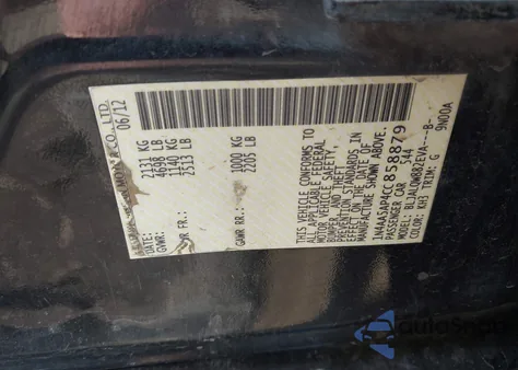 2012 Nissan Maxima 3.5 S from USA, damaged, VIN 1N4AA5AP4CC858879